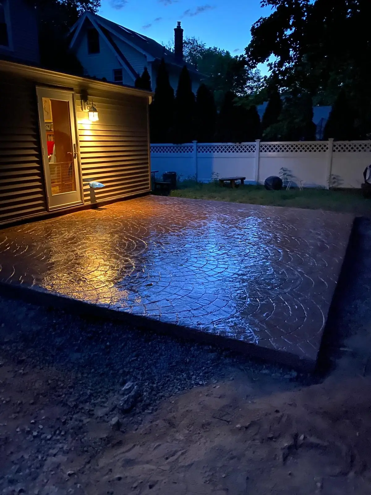 Custom artisan concrete surface with rich texture