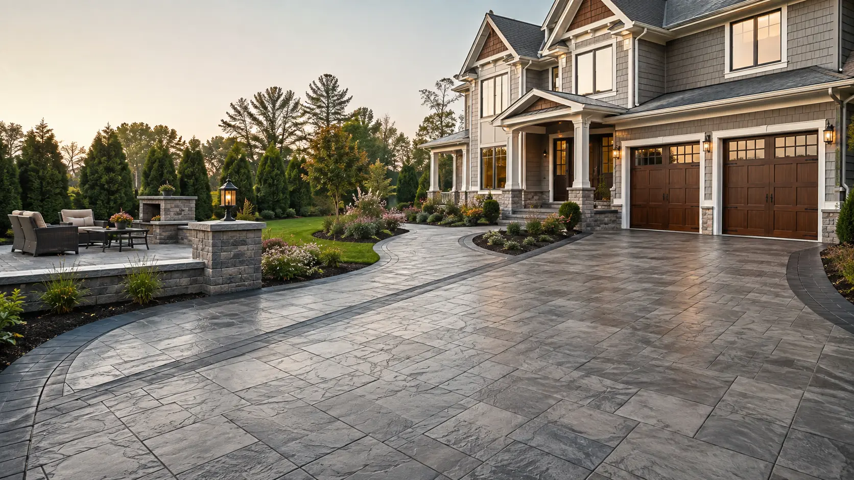 Stamped concrete driveway, patio and walkway ideas in NJ and NYC